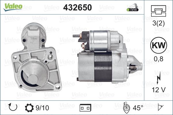 Valeo 432650 - Motorino d'avviamento autozon.pro