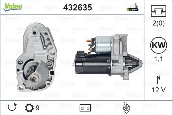 Valeo 432635 - Motorino d'avviamento autozon.pro