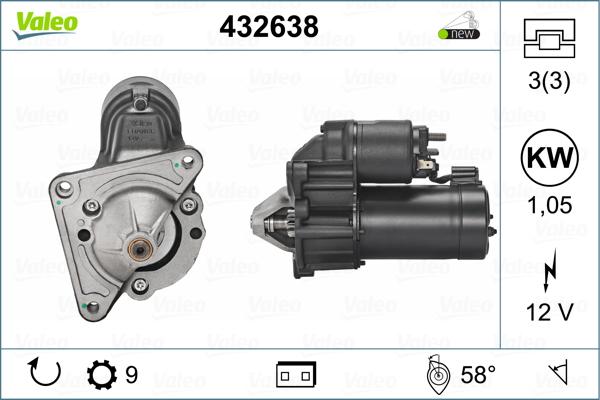 Valeo 432638 - Motorino d'avviamento autozon.pro