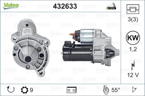 Valeo 432633 - Motorino d'avviamento autozon.pro