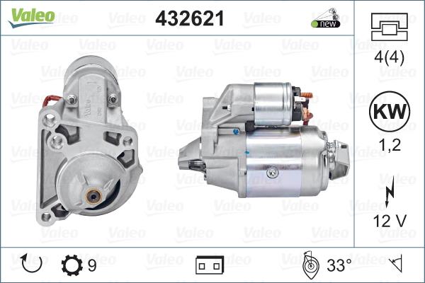 Valeo 432621 - Motorino d'avviamento autozon.pro