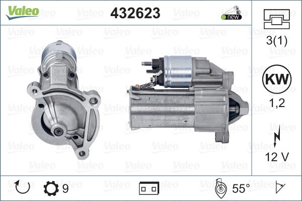 Valeo 432623 - Motorino d'avviamento autozon.pro