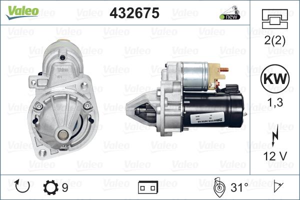 Valeo 432675 - Motorino d'avviamento autozon.pro