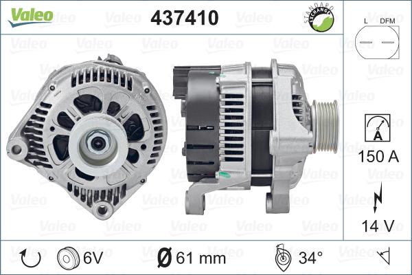 Valeo 437410 - Alternatore autozon.pro