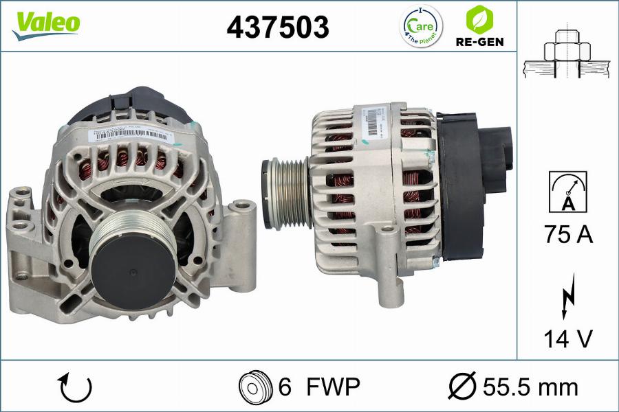 Valeo 437503 - Alternatore autozon.pro