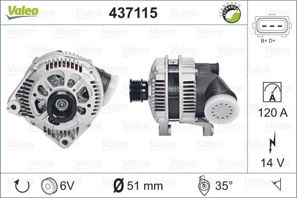 Valeo 437115 - Alternatore autozon.pro