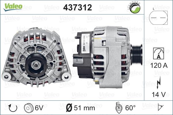 Valeo 437312 - Alternatore autozon.pro