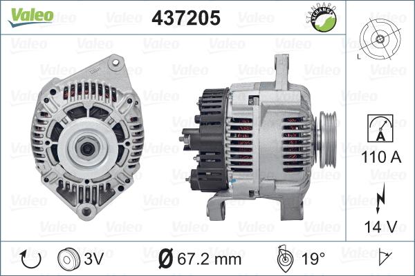 Valeo 437205 - Alternatore autozon.pro