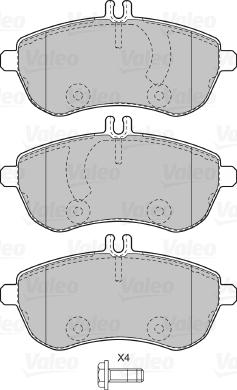 Valeo 598963 - Kit pastiglie freno, Freno a disco autozon.pro