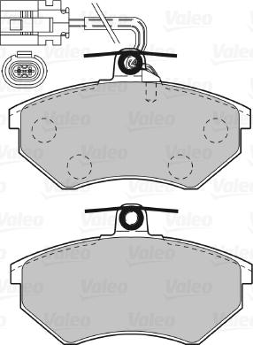 Valeo 598982 - Kit pastiglie freno, Freno a disco autozon.pro