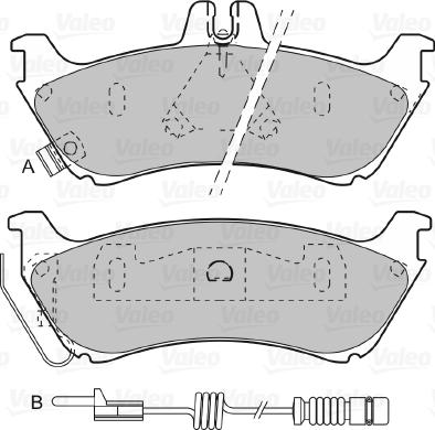 Valeo 598443 - Kit pastiglie freno, Freno a disco autozon.pro