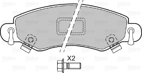 Valeo 598453 - Kit pastiglie freno, Freno a disco autozon.pro