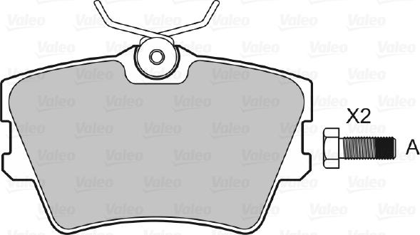 Valeo 598482 - Kit pastiglie freno, Freno a disco autozon.pro