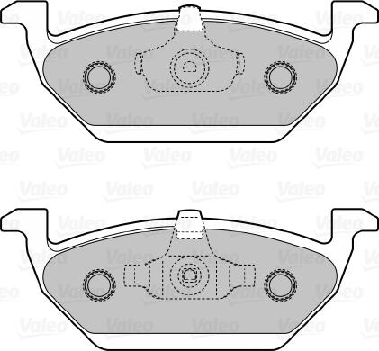 Valeo 598487 - Kit pastiglie freno, Freno a disco autozon.pro