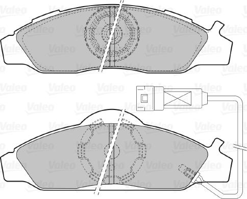 Valeo 598528 - Kit pastiglie freno, Freno a disco autozon.pro