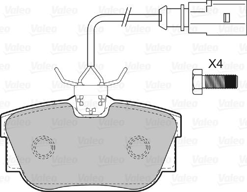 Valeo 598650 - Kit pastiglie freno, Freno a disco autozon.pro