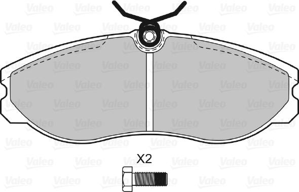 Valeo 598602 - Kit pastiglie freno, Freno a disco autozon.pro