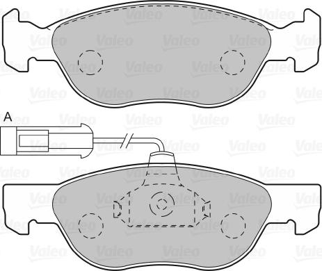 Valeo 598611 - Kit pastiglie freno, Freno a disco autozon.pro