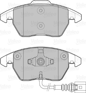 Valeo 598635 - Kit pastiglie freno, Freno a disco autozon.pro