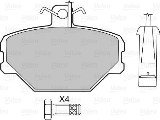 Valeo 598095 - Kit pastiglie freno, Freno a disco autozon.pro