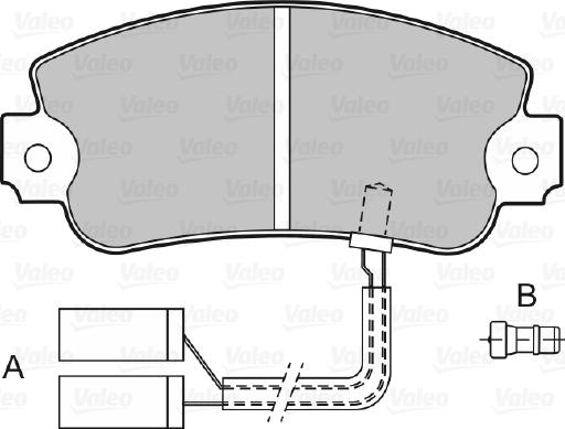 Valeo 598091 - Kit pastiglie freno, Freno a disco autozon.pro