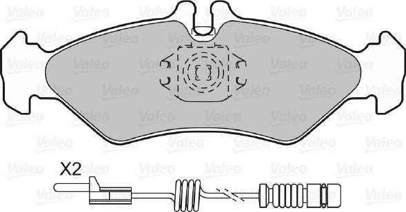 Valeo 598045 - Kit pastiglie freno, Freno a disco autozon.pro