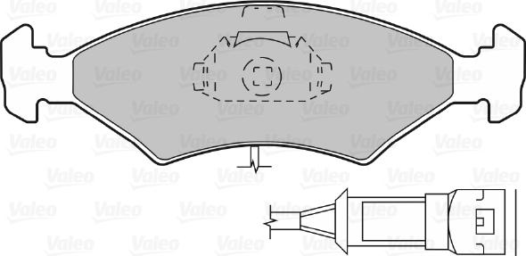 Valeo 598042 - Kit pastiglie freno, Freno a disco autozon.pro