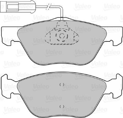 Valeo 598065 - Kit pastiglie freno, Freno a disco autozon.pro