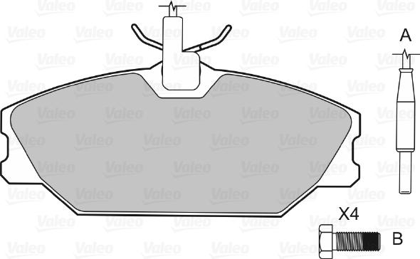 Valeo 598061 - Kit pastiglie freno, Freno a disco autozon.pro