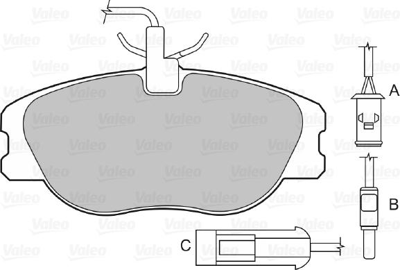 Valeo 598009 - Kit pastiglie freno, Freno a disco autozon.pro