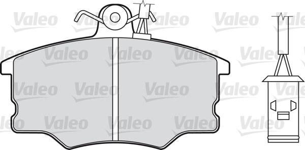 Valeo 598003 - Kit pastiglie freno, Freno a disco autozon.pro