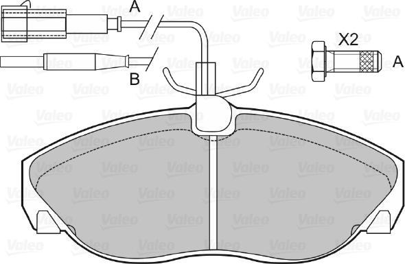 Valeo 598429 - Kit pastiglie freno, Freno a disco autozon.pro