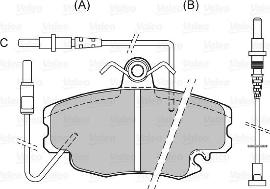 Valeo 598154 - Kit pastiglie freno, Freno a disco autozon.pro