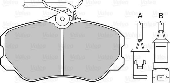 Valeo 598135 - Kit pastiglie freno, Freno a disco autozon.pro