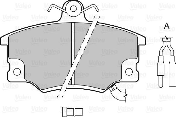 Valeo 598133 - Kit pastiglie freno, Freno a disco autozon.pro