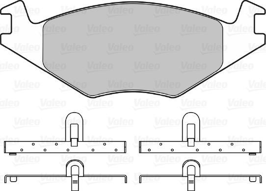 Valeo 598127 - Kit pastiglie freno, Freno a disco autozon.pro