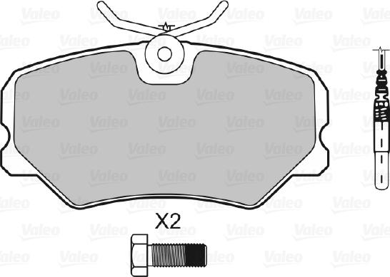 Valeo 598179 - Kit pastiglie freno, Freno a disco autozon.pro