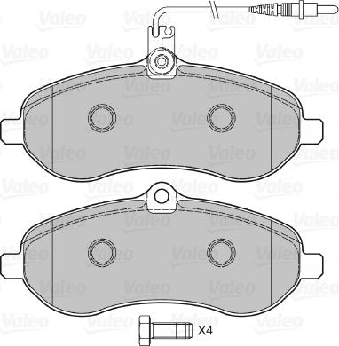 Valeo 598899 - Kit pastiglie freno, Freno a disco autozon.pro