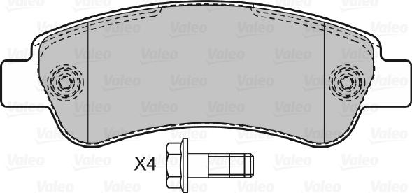 Valeo 598892 - Kit pastiglie freno, Freno a disco autozon.pro