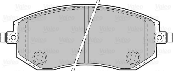 Valeo 598853 - Kit pastiglie freno, Freno a disco autozon.pro