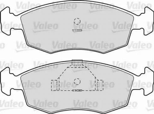 Valeo 598344 - Kit pastiglie freno, Freno a disco autozon.pro