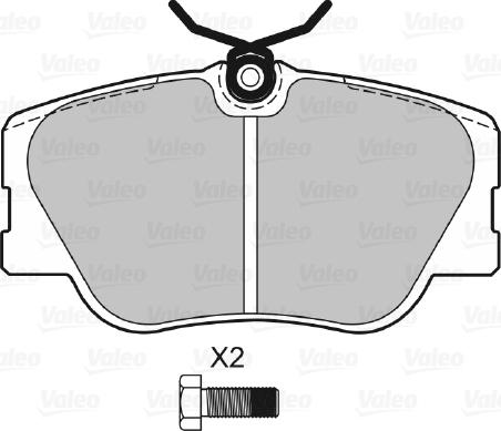 Valeo 598315 - Kit pastiglie freno, Freno a disco autozon.pro