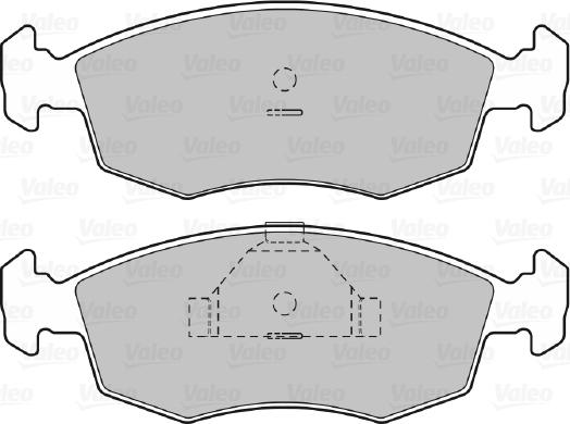 Valeo 598335 - Kit pastiglie freno, Freno a disco autozon.pro