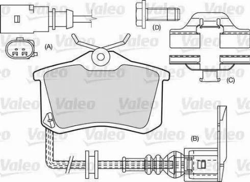 Valeo 540490 - Kit pastiglie freno, Freno a disco autozon.pro