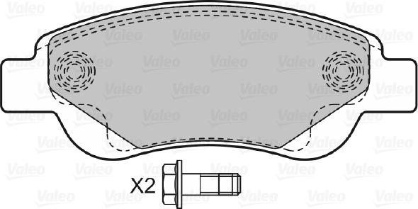 Valeo 598718 - Kit pastiglie freno, Freno a disco autozon.pro