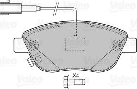 Valeo 598721 - Kit pastiglie freno, Freno a disco autozon.pro