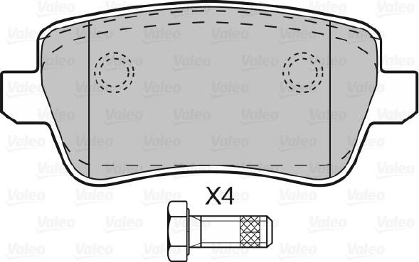 Valeo 598727 - Kit pastiglie freno, Freno a disco autozon.pro