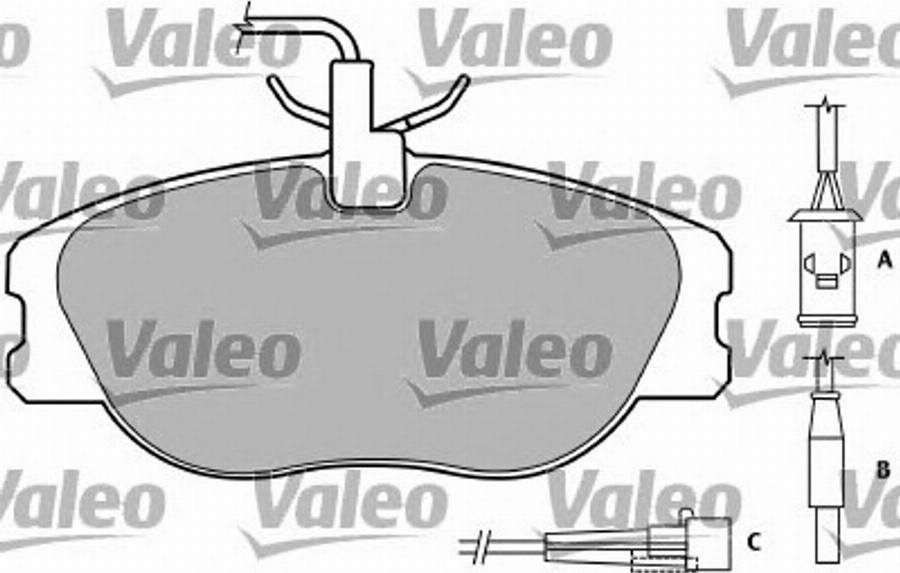 Valeo 597053 - Kit pastiglie freno, Freno a disco autozon.pro