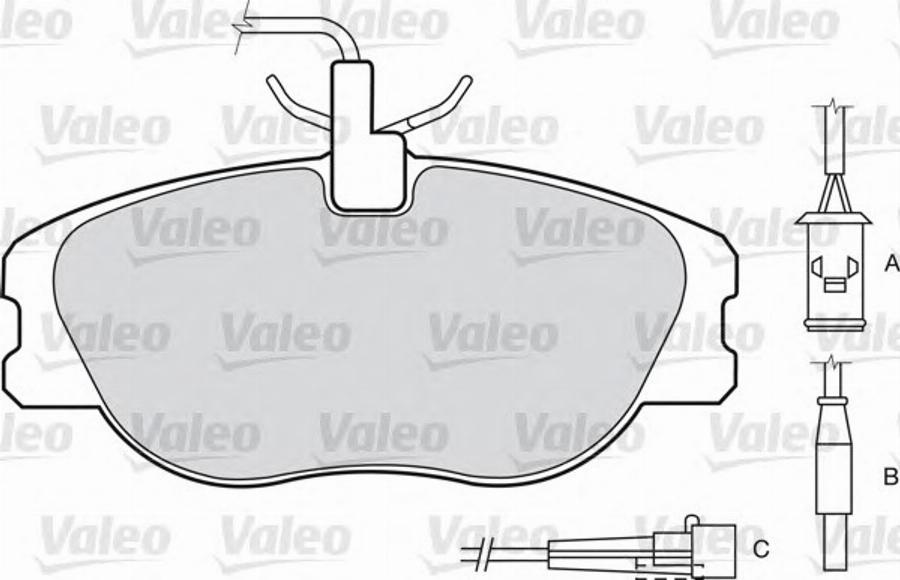 Valeo 540 533 - Kit pastiglie freno, Freno a disco autozon.pro