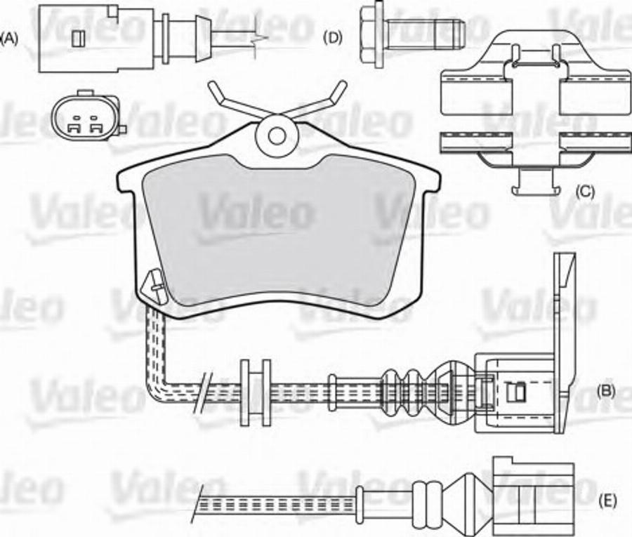 Valeo 540 149 - Kit pastiglie freno, Freno a disco autozon.pro